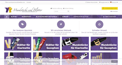 Desktop Screenshot of mundstueckeundblaetter.com